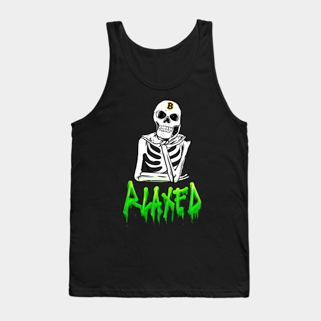 relaxing skull Tank Top by pleasuretshirt